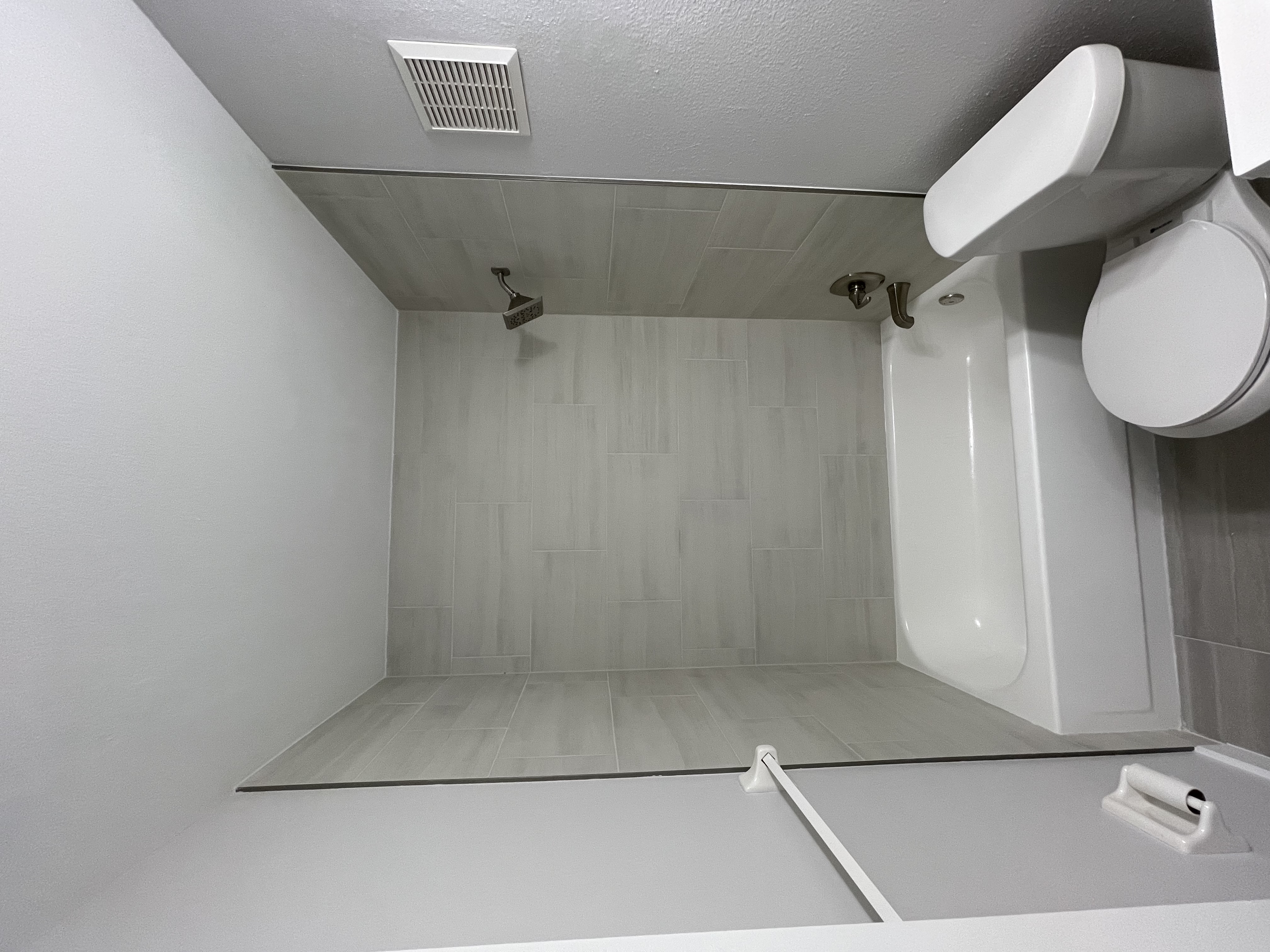 Bathroom remodeling detail with modern finishes